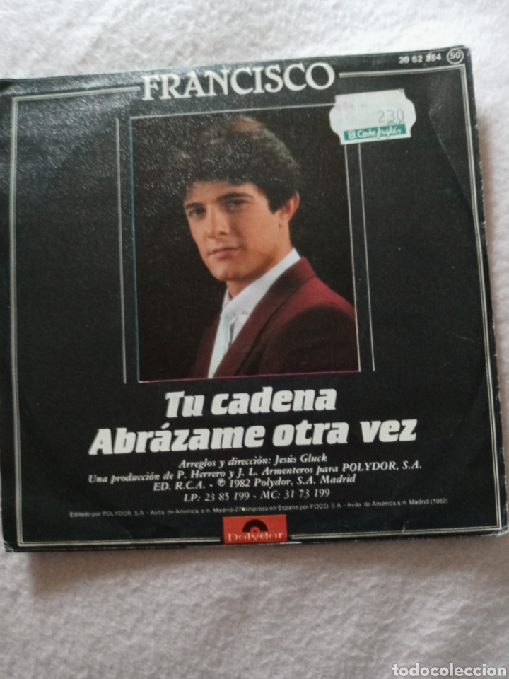 Discos de vinilo: Francisco-tu cadena..disco vinilo single - Foto 2
