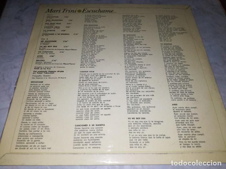 Discos de vinilo: MARI TRINI-ESCUCHAME-ORIGINAL A&Ntilde;O 1971 - Foto 2
