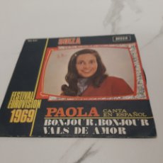 Discos de vinilo: SINGLE PAOLA FESTIVAL EUROVISION. Lote 308809848