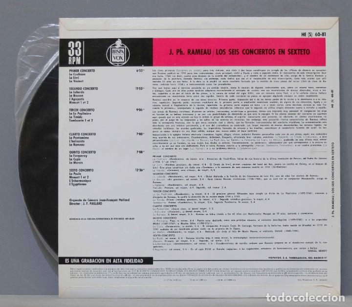 Discos de vinilo: LP. Rameau. Los seis conciertos en sexteto. PAILLARD - Foto 2