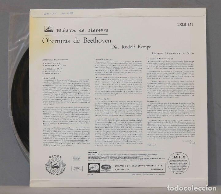 Discos de vinilo: LP. BEETHOVEN OUVERTURES. KEMPE - Foto 2