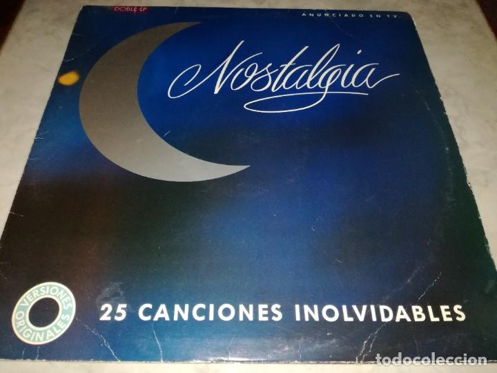Disques de vinyle: NOSTALGIA-25 CANCIONES INOLVIDABLES-DOBLE LP-CONTIENE ENCARTE