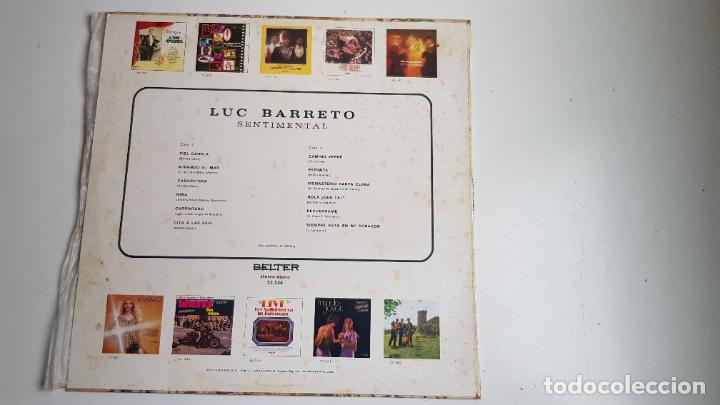 Discos de vinilo: LUC BARRETO - SENTIMENTAL (VINILO) - Foto 2