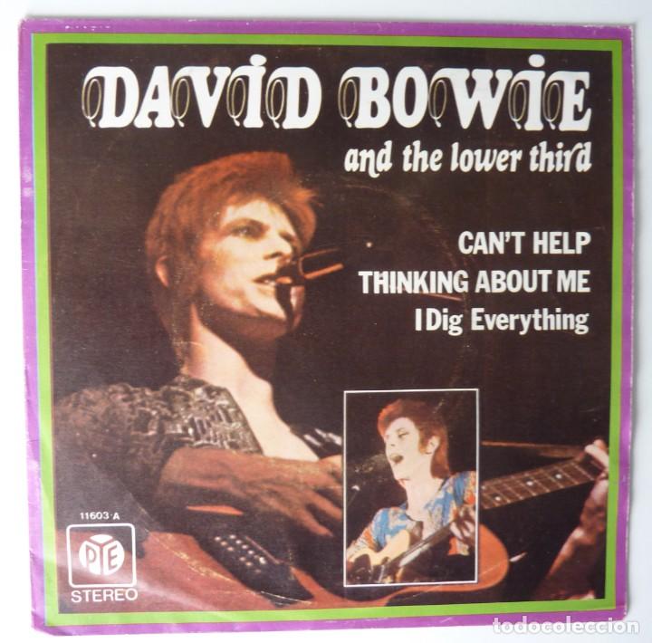 Discos de vinilo: DAVID BOWIE AND THE LOWER THIRD // CANT HELP THINKING ABOUT ME+1 // 1972 // SINGLE - Foto 1