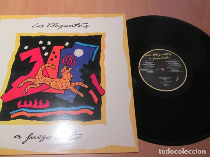 Discos de vinilo: LOS ELEGANTES - A Fuego Lento. 1991 - Foto 1