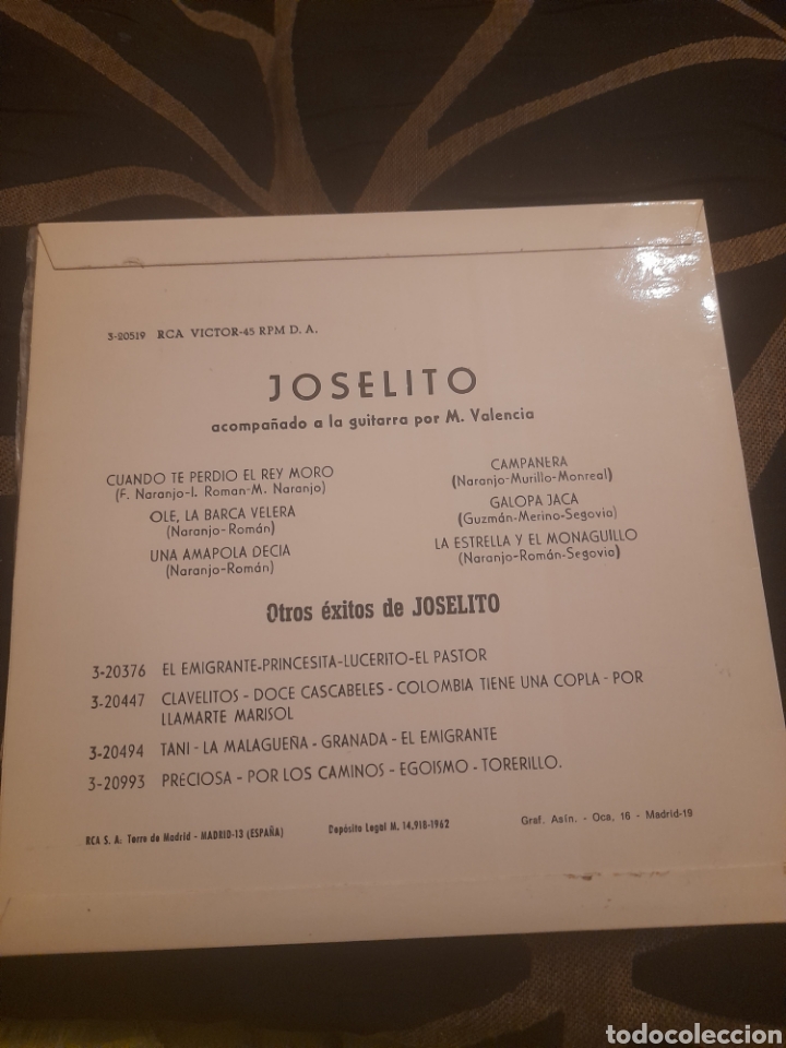 Discos de vinilo: Vinilo de Joselito, de 1962,como nuevo - Foto 2