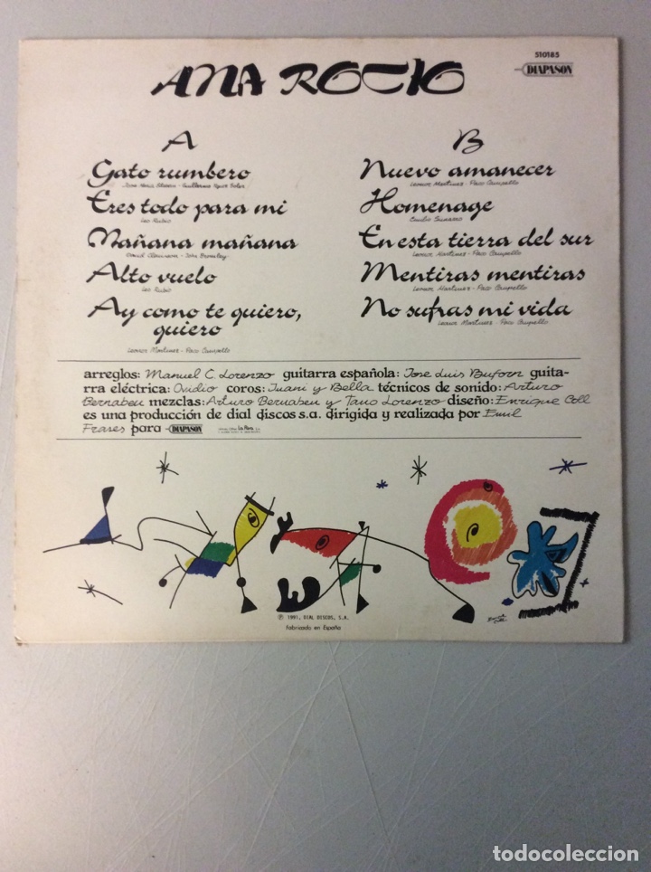 Discos de vinilo: Ana Rocio. Nuevo amanecer. - Foto 2
