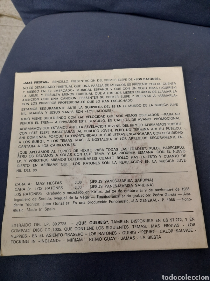 Discos de vinilo: Vinilo, M&aacute;s fiesta Los Ratones - Foto 2