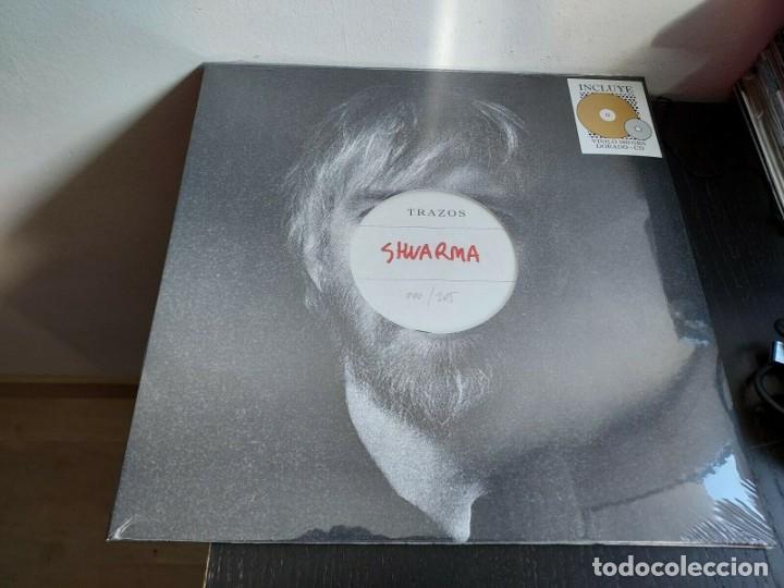 Discos de vinilo: SHUARMA TRAZOS - VINILO DORADO + LAMINA FIRMADA NUMERADA LP+CD NUEVO Elefantes