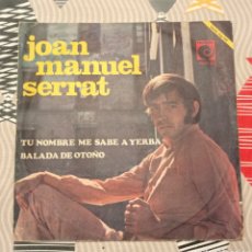 Discos de vinilo: JOAN MANUEL SERRAT VINILO 7” 45RPM 5L 1968. Lote 309166708