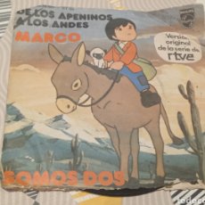 Discos de vinilo: MARCO DE LOS APENINOS A LOS ANDES, BANDA ORIGINAL SERIE TVE, VINILO SINGLE 7”, 1976. Lote 309169738
