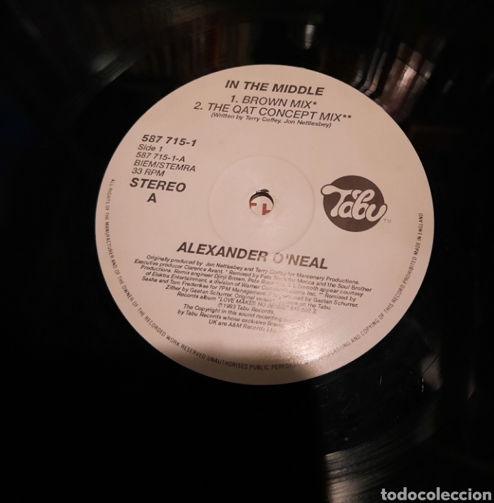 Discos de vinilo: Alexander ONeal &lrm;&ndash; In The Middle - Foto 3