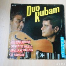 Discos de vinilo: DUO RUBAM, EP, QUIEREME DEPRISA + 3, AÑO 1963, BELTER 50.658
