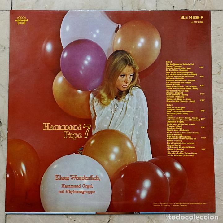 Discos de vinilo: LP KLAUS WUNDERLICH - HAMMOND POPS 7 - TELEFUNKEN - Foto 2