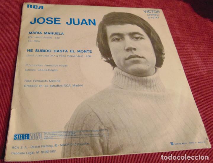 Discos de vinilo: JOSE JUAN - MARIA MANUELA - SINGLE 1972 - Foto 2