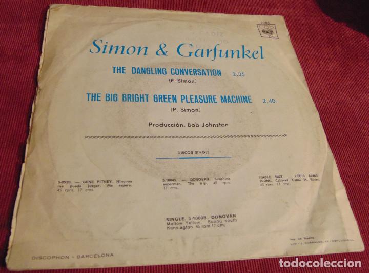 Discos de vinilo: Simon And Garfunkel &ndash; The Dangling Conversation - SINGLE 1967 - Foto 2