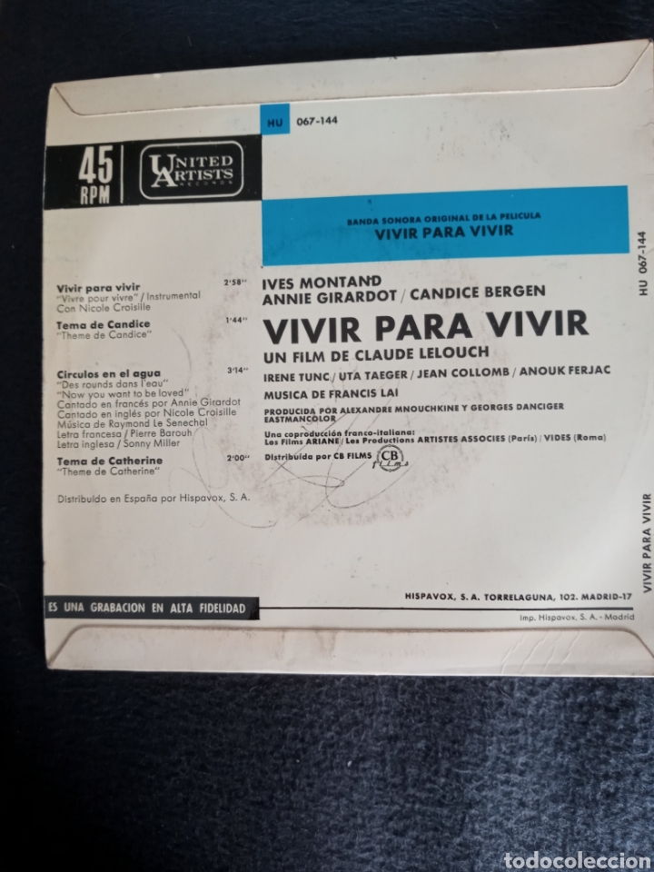 Discos de vinilo: Vivir para vivir..disco vinilo EP - Foto 2