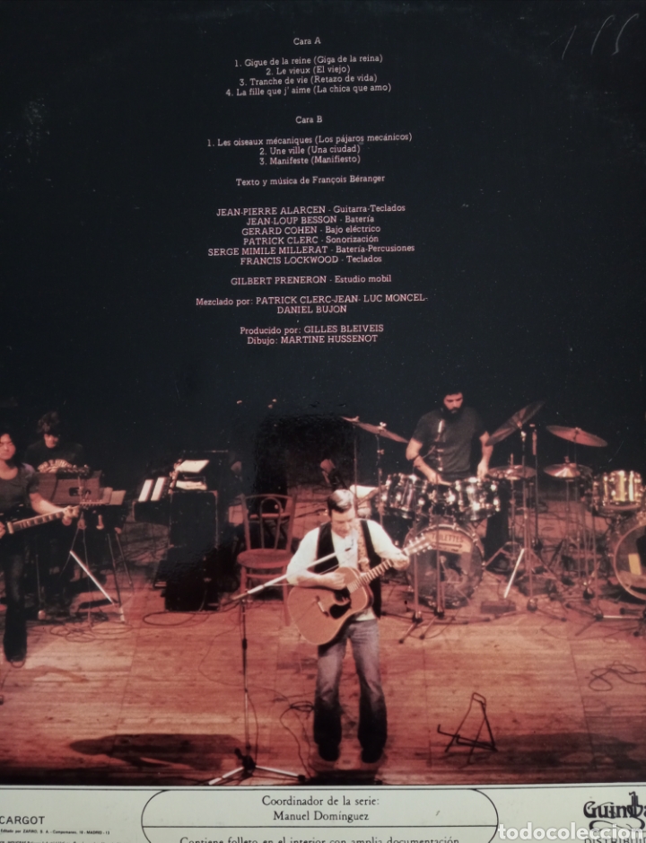 Discos de vinilo: Francois Beranger en p&uacute;blico. - Foto 2