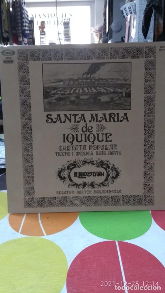 Vinyl records: Disco vinilo LP del grupo chileno Quilapay&uacute;n, Santa Mar&iacute;a de Iquique, edici&oacute;n en carpeta (Gatefold)