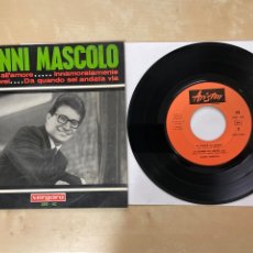Discos de vinilo: GIANNI MASCOLO - DI FRONTE ALL’AMORE +3 (EP) - SINGLE 7” SPAIN 1965. Lote 309419198
