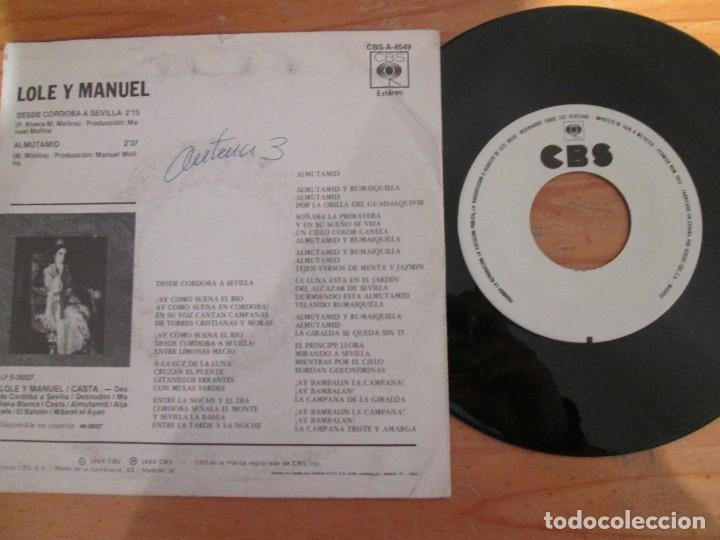 Discos de vinilo: LOLE Y MANUEL - Casta. Promocional 1984 - Foto 2