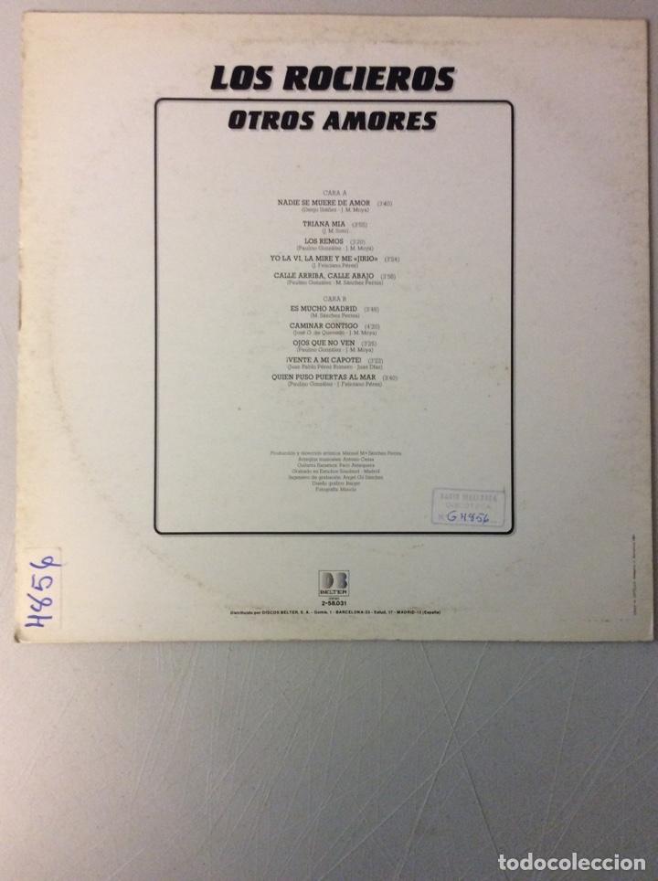 Discos de vinilo: Los Rocieros. Otros amores. - Foto 3