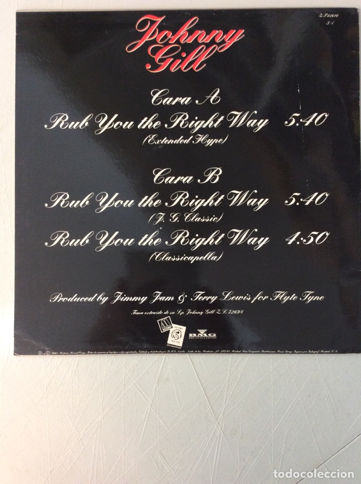 Discos de vinilo: Johnny Gill. Rub you the right way - Foto 2