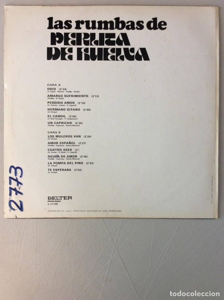 Discos de vinilo: Perlita de Huelva. Las rumbas de - Foto 2