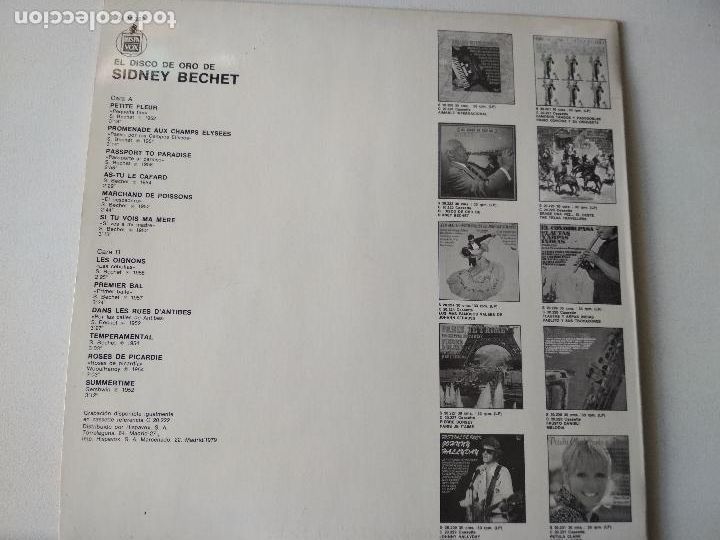 Discos de vinilo: SIDNEY BECHET SIDNEY, EL DISCO DE ORO, ed espa&ntilde;ola 1979 - Foto 4