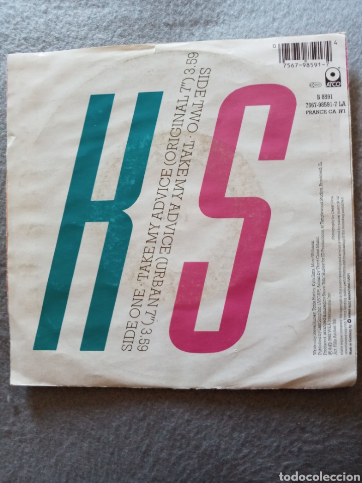 Discos de vinilo: Kym Sims-take my advice..disco vinilo single - Foto 2