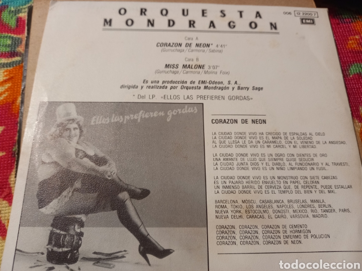 Discos de vinilo: Orquesta Mondragon. Single - Foto 2