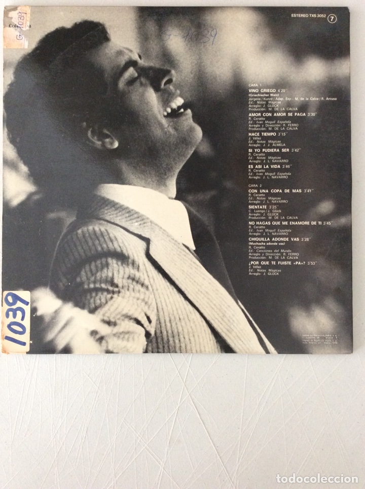 Discos de vinilo: Jose Velez. Vino griego. - Foto 2