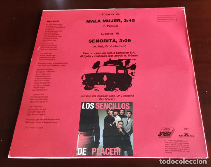Discos de vinilo: LOS SENCILLOS - MALA MUJER - MAXI SINGLE.12 - 1990 - Foto 2