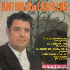 Discos de vinilo: ANTONIO DE CANILLAS - CALLE NUMANCIA - EP DE VINILO #