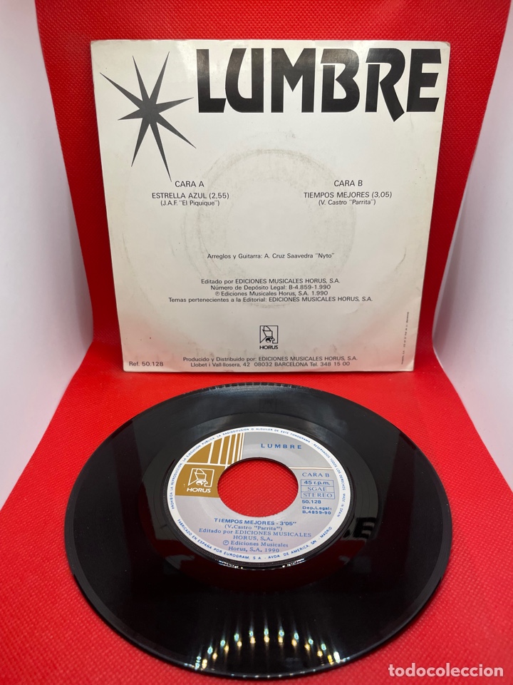 Discos de vinilo: Lumbre - Estrella Azul - 1990 Single Vinilo 7&rdquo; - Foto 2