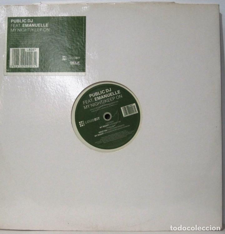 Discos de vinilo: PUBLIC DJ - EMANUELLE - MY NIGTH - KEEP ON - MAXI SINGLE - Foto 1