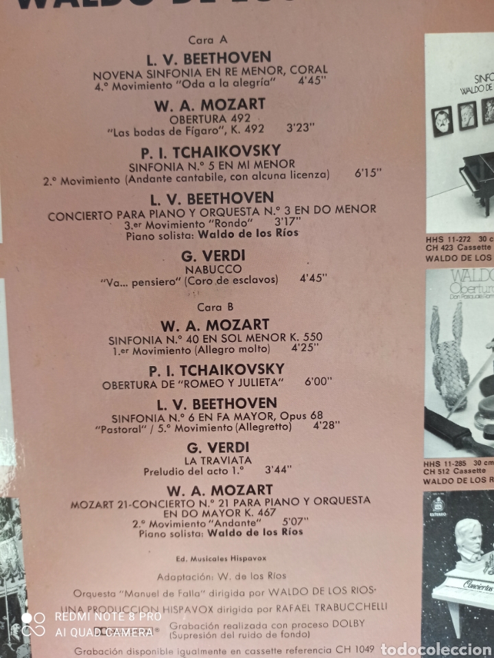 Discos de vinilo: Waldo de los Rios - Grandes Exitos de Waldo de los Rios - Foto 2