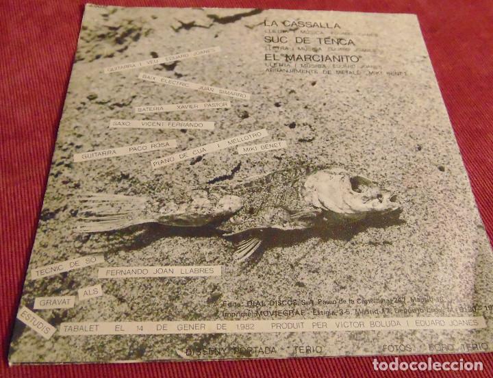 Discos de vinilo: EDUARD JOANES - LA CASSALLA - SINGLE LANEC 1982 - Foto 2
