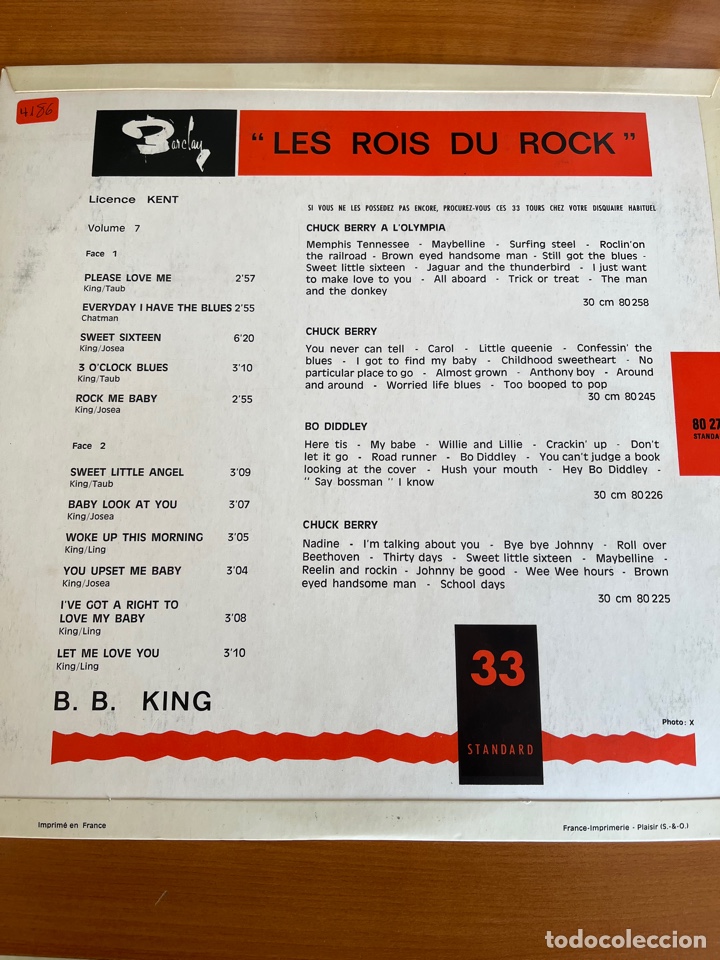 Discos de vinilo: B.B King - Eddy Mitchell Presente les Rois Du Rock - Foto 2