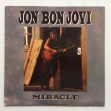 Discos de vinilo: JON BON JOVI ‎– MIRACLE / BANG A DRUM (LP VERSION) , UK 1990 VERTIGO. Lote 309881268