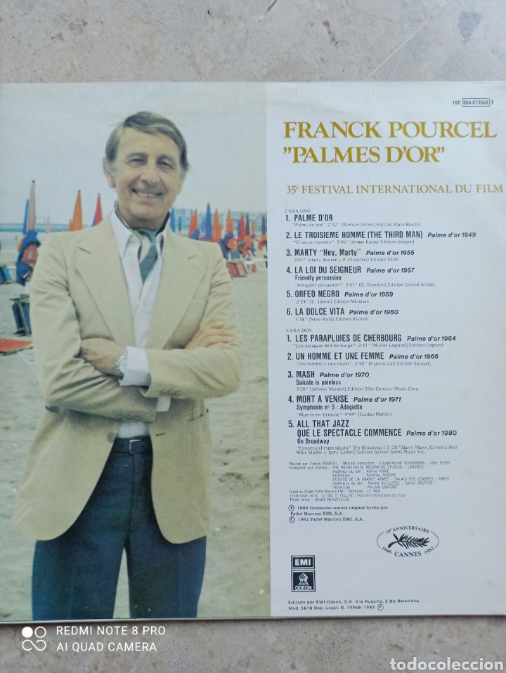 Discos de vinilo: Franck Pourcel. Palmas de oro - Foto 2