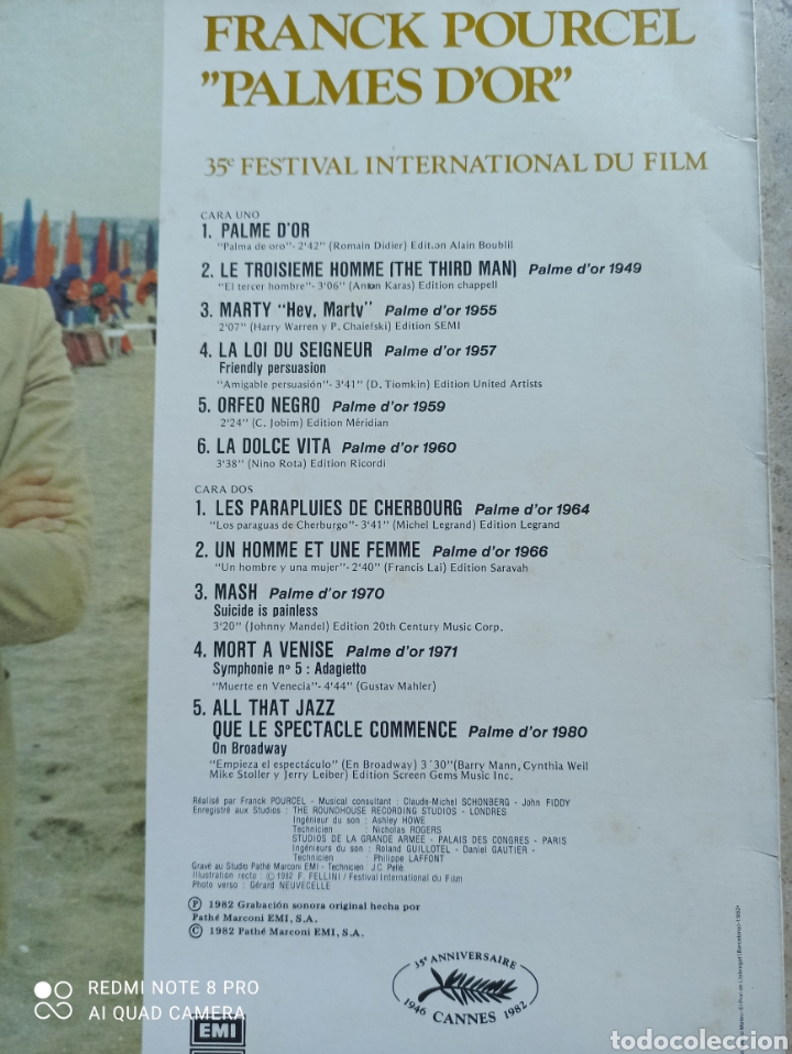 Discos de vinilo: Franck Pourcel. Palmas de oro - Foto 3