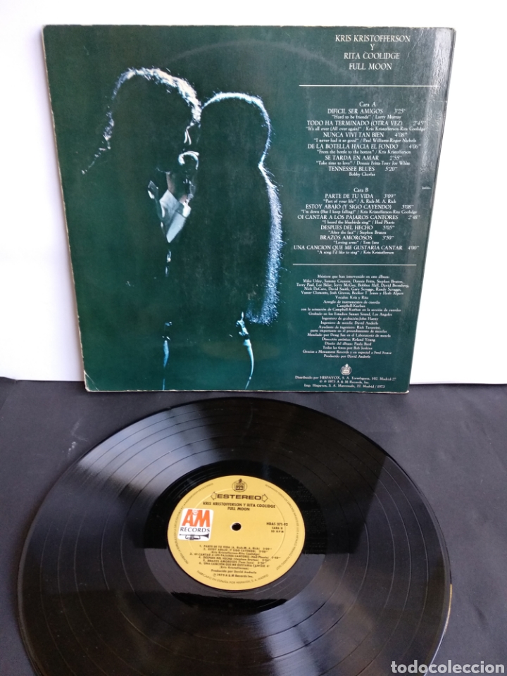 Discos de vinilo: *KRIS & RITA, FULL MOON, HISPAVOX, 1973 A2 - Foto 3