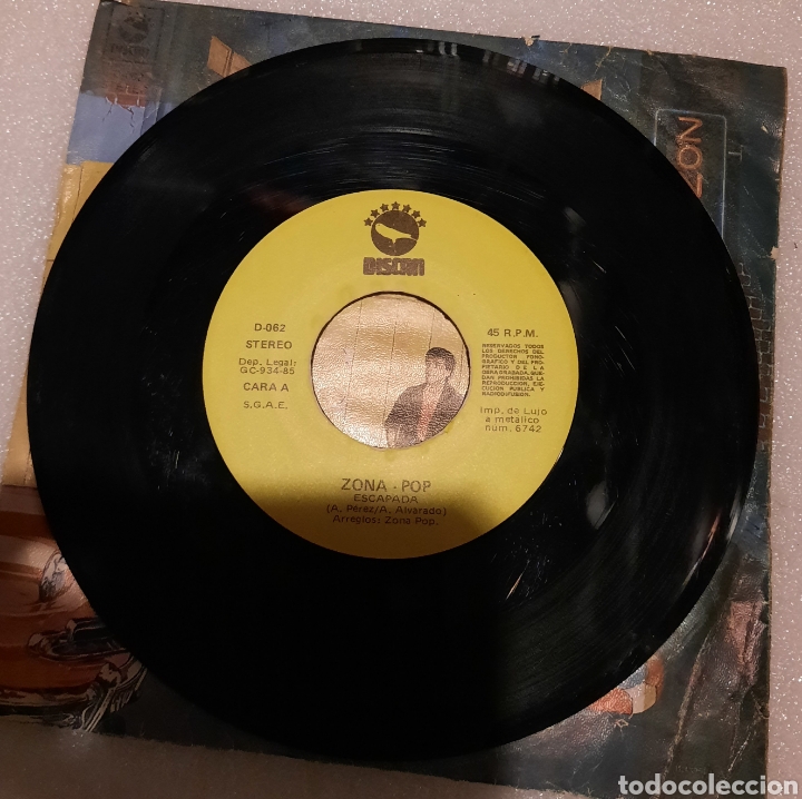 Discos de vinilo: Zona pop - Escapada. Pop canario. Discan - Foto 3