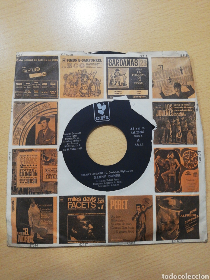 Discos de vinilo: Danny Daniel - Dreams like mine + No - single 1967 - Foto 1