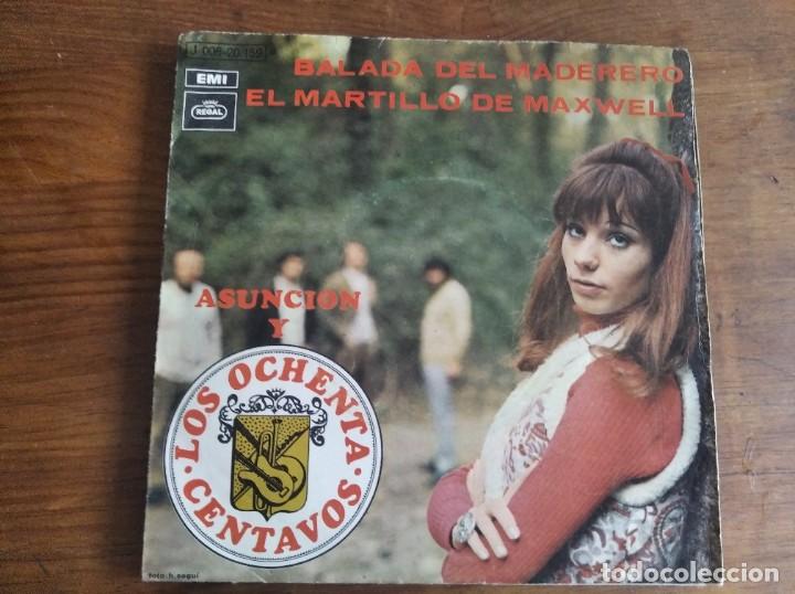 Discos de vinilo: LOS OCHENTA CENTAVOS - El martillo de Maxwell ********** RARO SINGLE VERSI&Oacute;N BEATLES - Foto 1