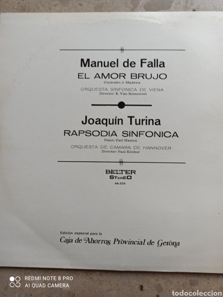 Discos de vinilo: Falla. El amor brujo - Foto 2