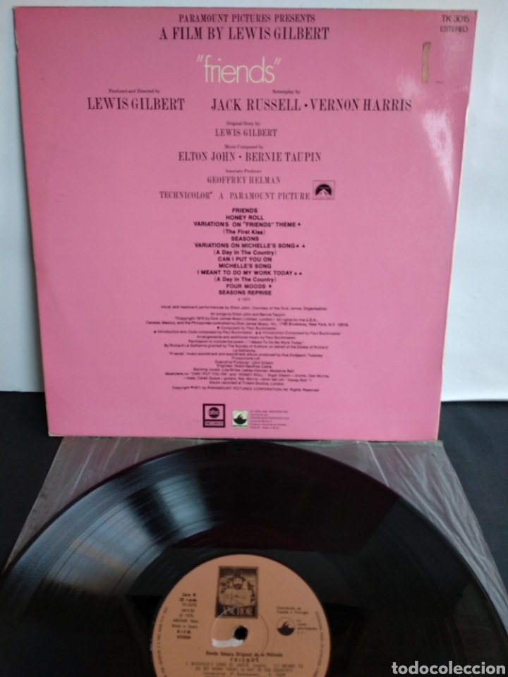 Discos de vinilo: *ELTON JOHN, FRIENDS, IBERFON, 1976. LA.4 - Foto 2