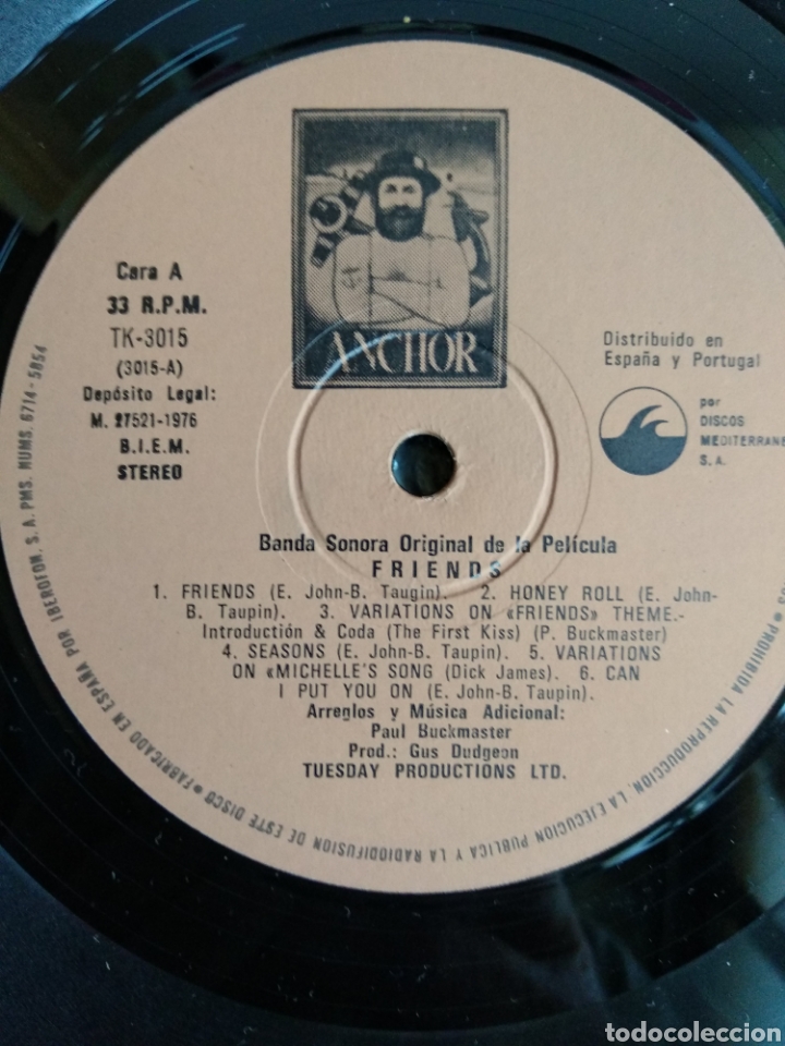 Discos de vinilo: *ELTON JOHN, FRIENDS, IBERFON, 1976. LA.4 - Foto 3