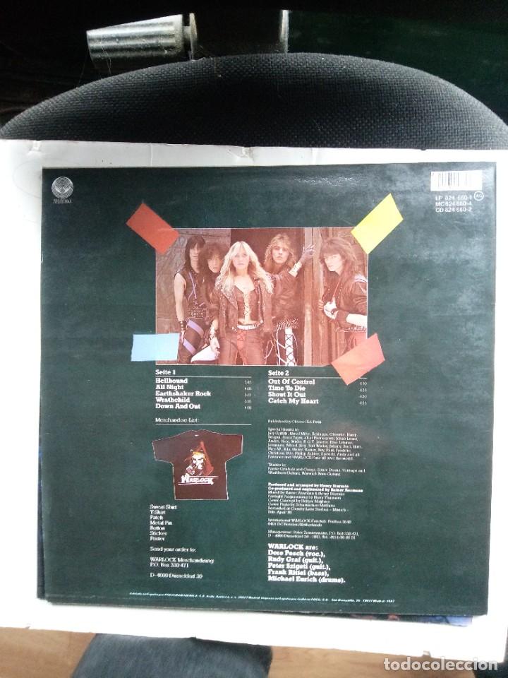 Discos de vinilo: Warlock hellbound 1987 lp - Foto 2